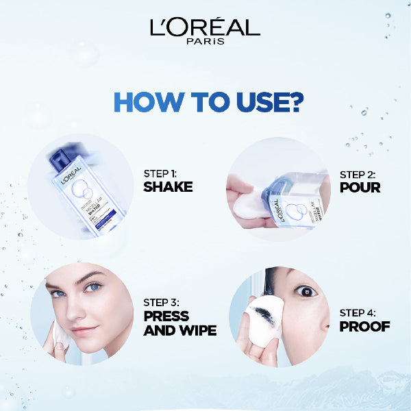 3-in-1 Deep Cleansing Micellar Water for long wear makeup remover - How to Use