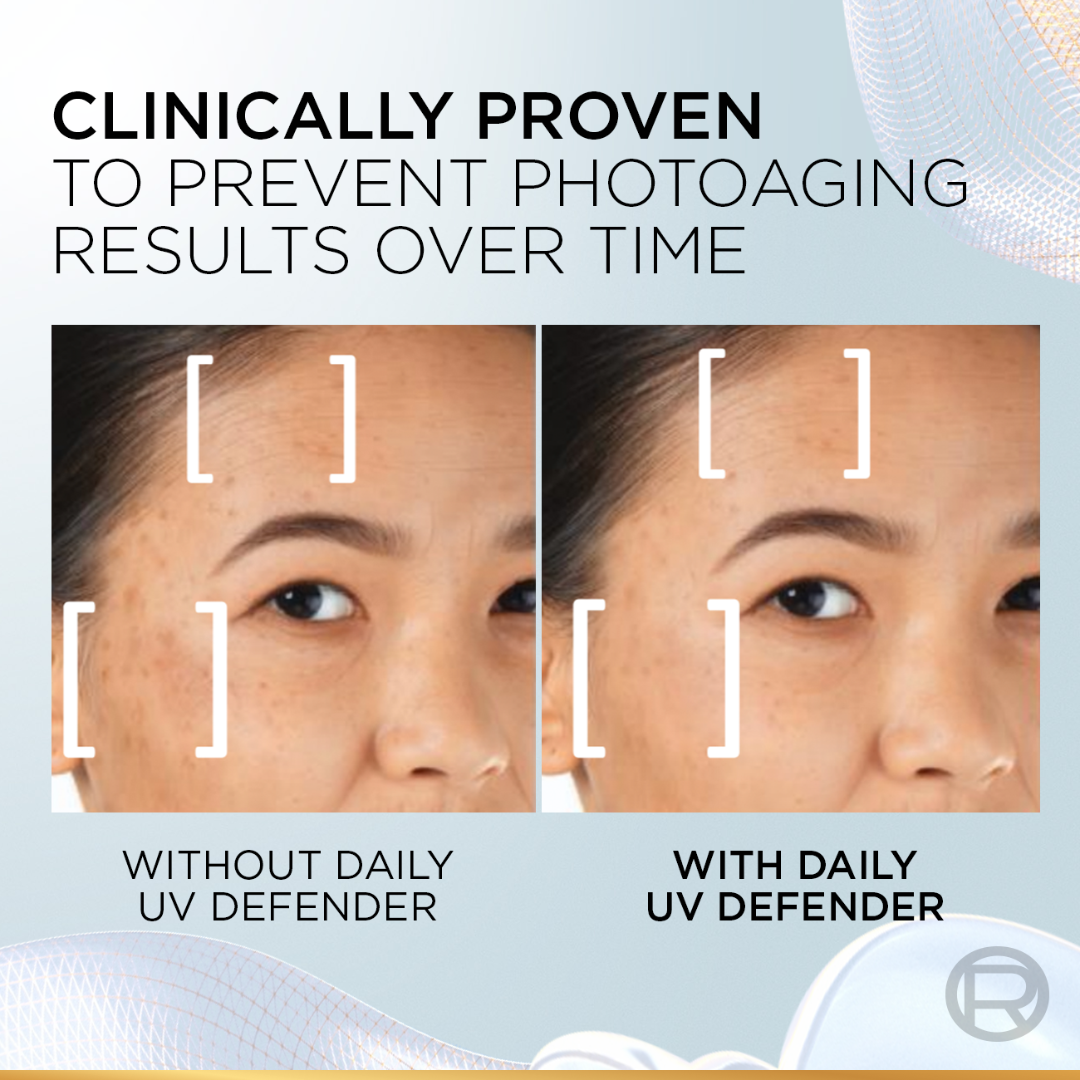 UV Defender Invisible Resist Sunscreen SPF50+ - Before After