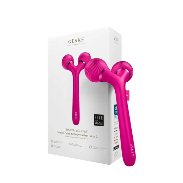 Geske Sonic Facial & Body Roller | 4 in 1- Magenta