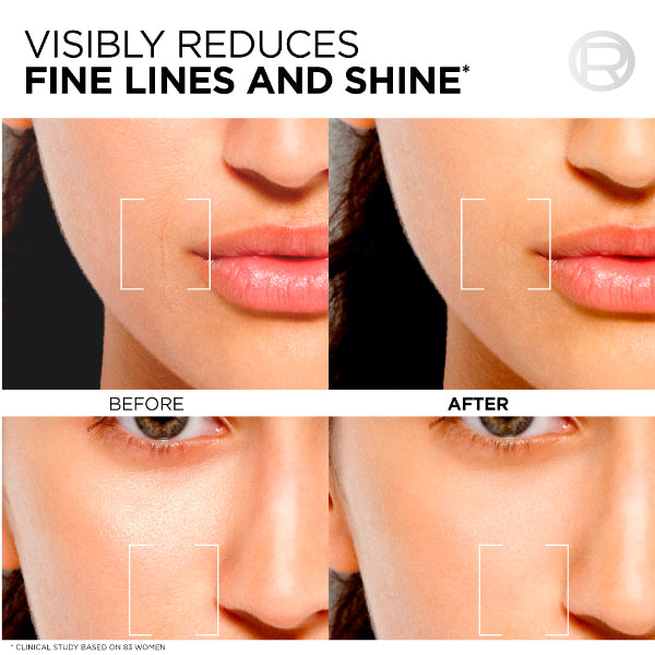 Hyaluron Expert Moisturiser and Anti-Aging 8h Shine Control Replumping Gel -Cream - Before & After