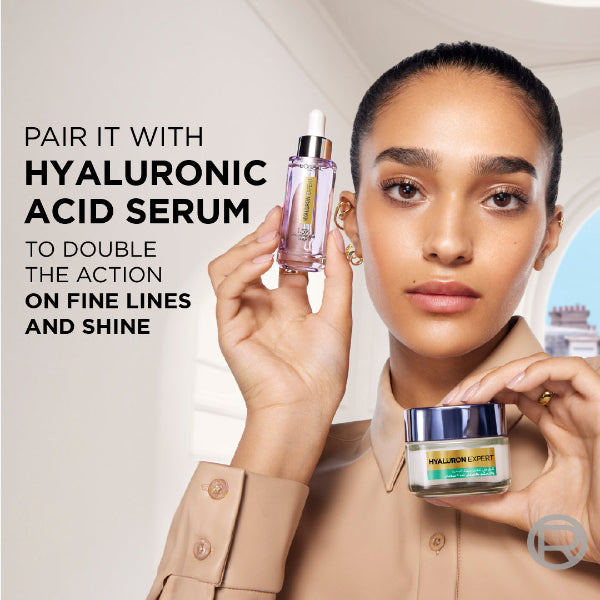 Hyaluron Expert Moisturiser and Anti-Aging 8h Shine Control Replumping Gel -Cream - Benefits