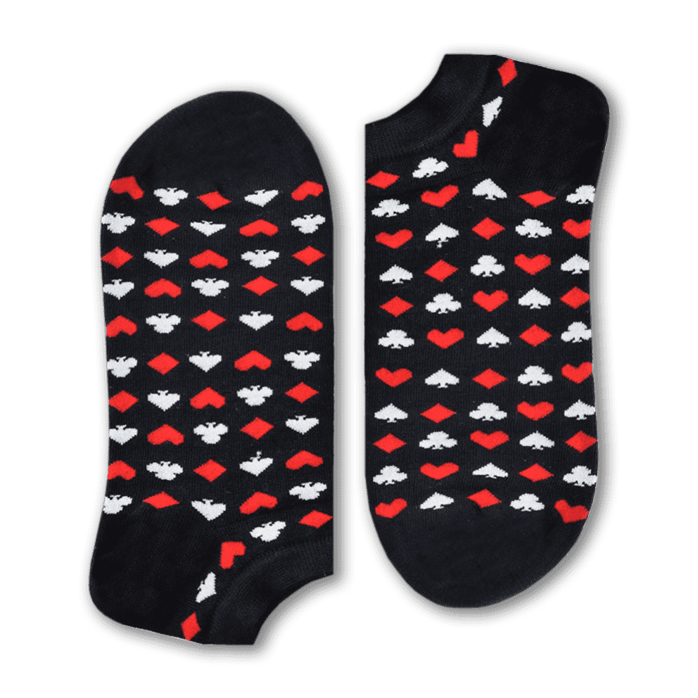 Cards Socks (Black) Short Socks Sikasok 41-46