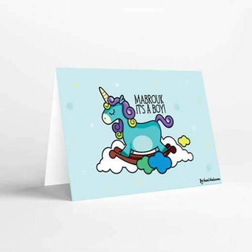 Mabrouk it's a boy Cards Mukagraf