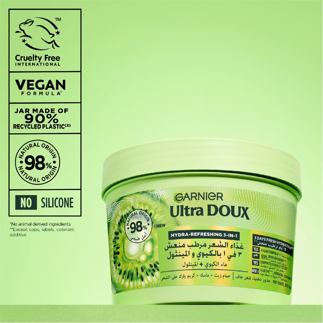 Ultra Doux Hair Food Kiwi Menthol 3in1 Hair Mask