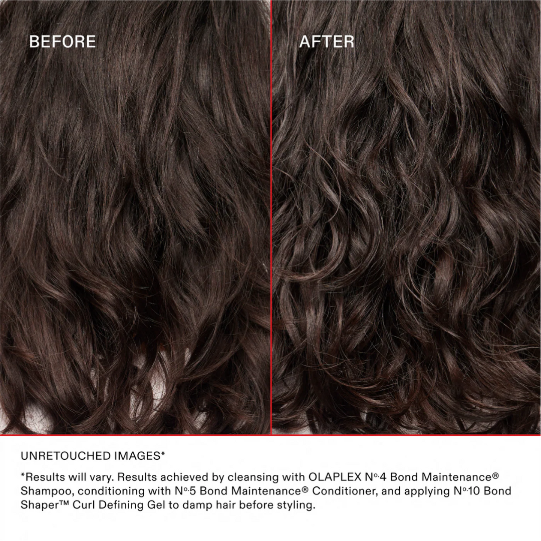 Olaplex Nº10 Bond Shaper Curl Defining Gel - Before & After