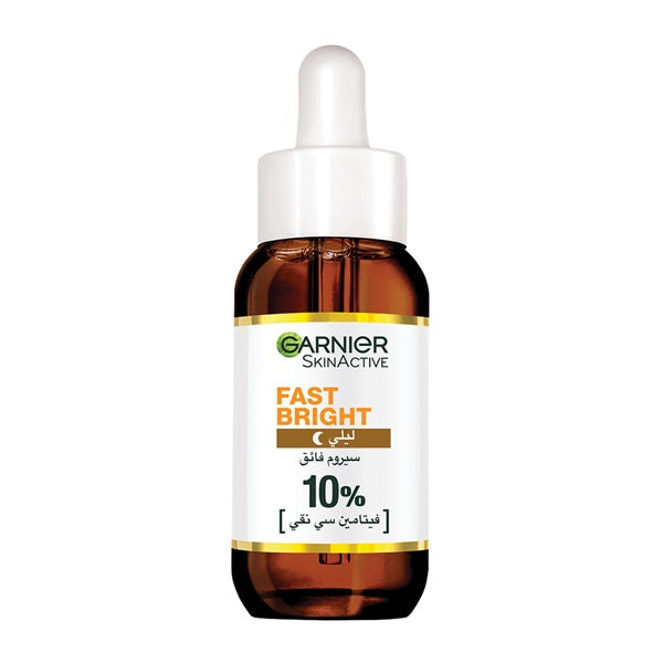 Garnier Fast Bright 10% Pure Vitamin C Brightening Overnight Serum - 30ml | Loolia Closet