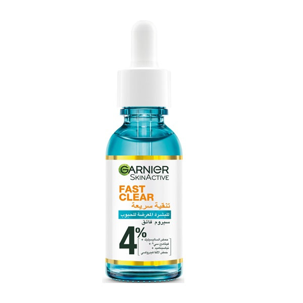 Garnier Fast Clear 4% Salicylic Acid, Vitamin C, Niacinamide, AHA - Anti-Acne Treatment Booster Serum | Loolia Closet