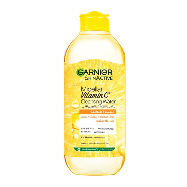 Garnier Vitamin C Micellar Water Facial Brightening Cleanser and Makeup Remover (2 sizes) | Loolia Closet