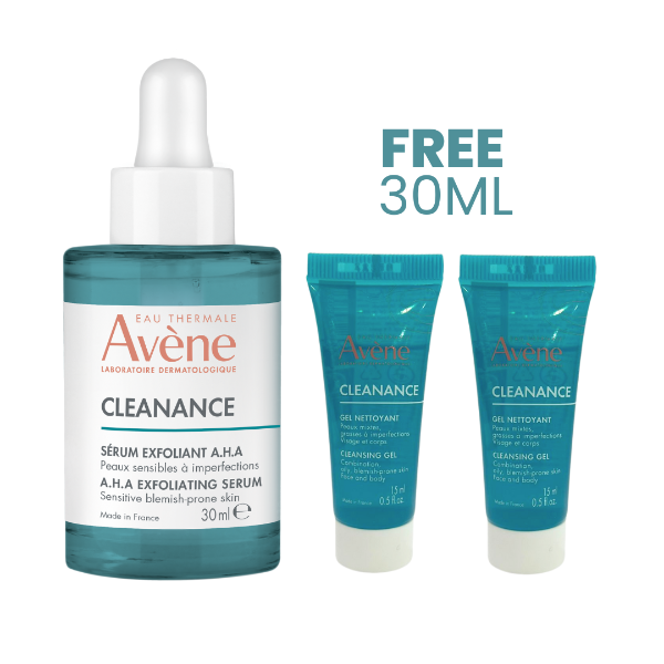 Cleanance AHA Exfoliating Serum+ 2x FREE Cleanance Cleansing Gel 15ml