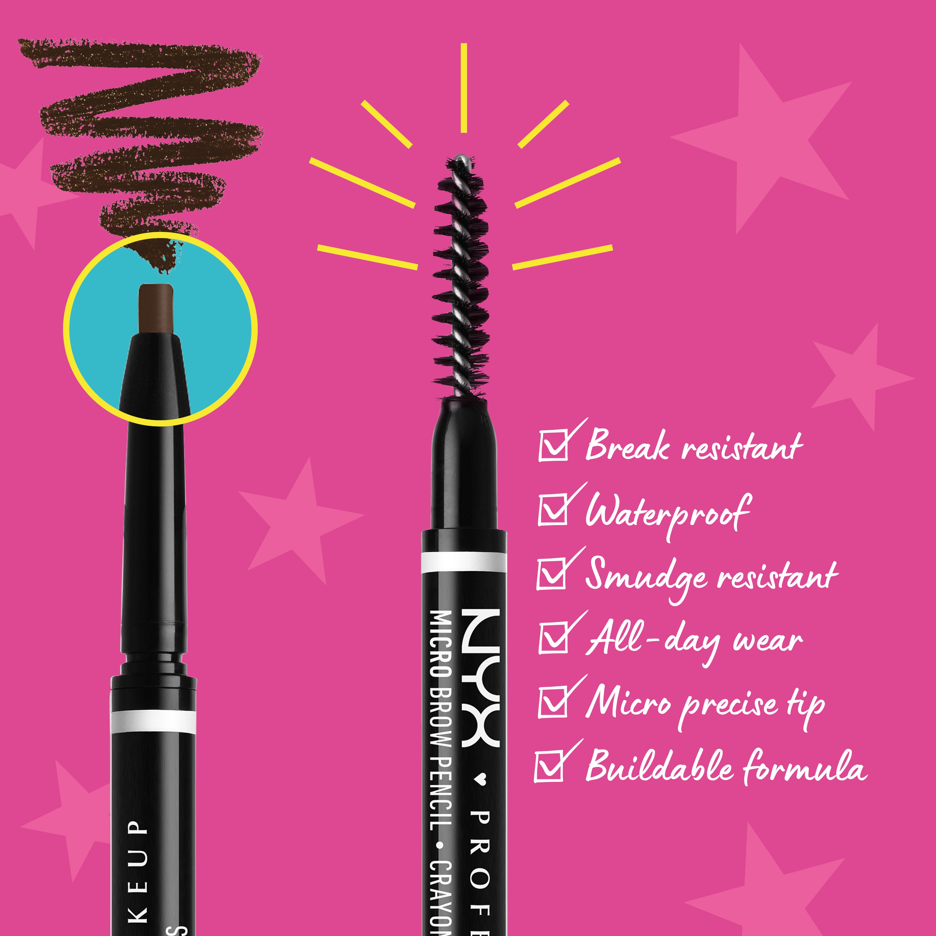 Micro Brow Pencil, Ultra-Fine, Dual-Ended, Precise Eyebrow Pencil