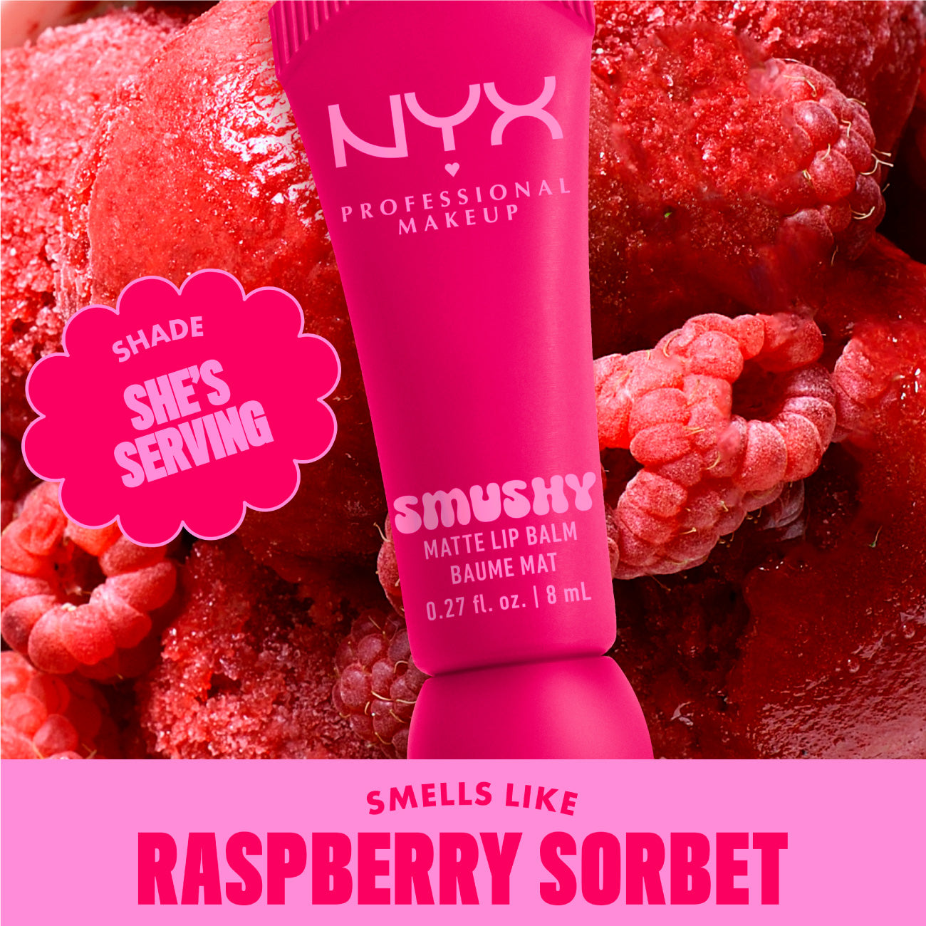 Smushy Matte Lip Balm, Soft Diffused Color, Matte Finish