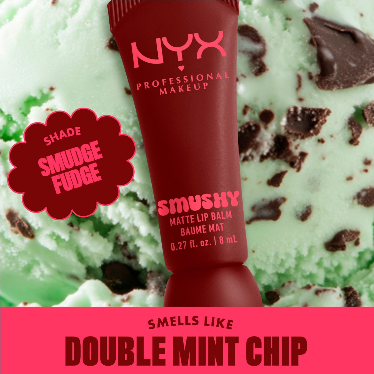 Smushy Matte Lip Balm, Soft Diffused Color, Matte Finish