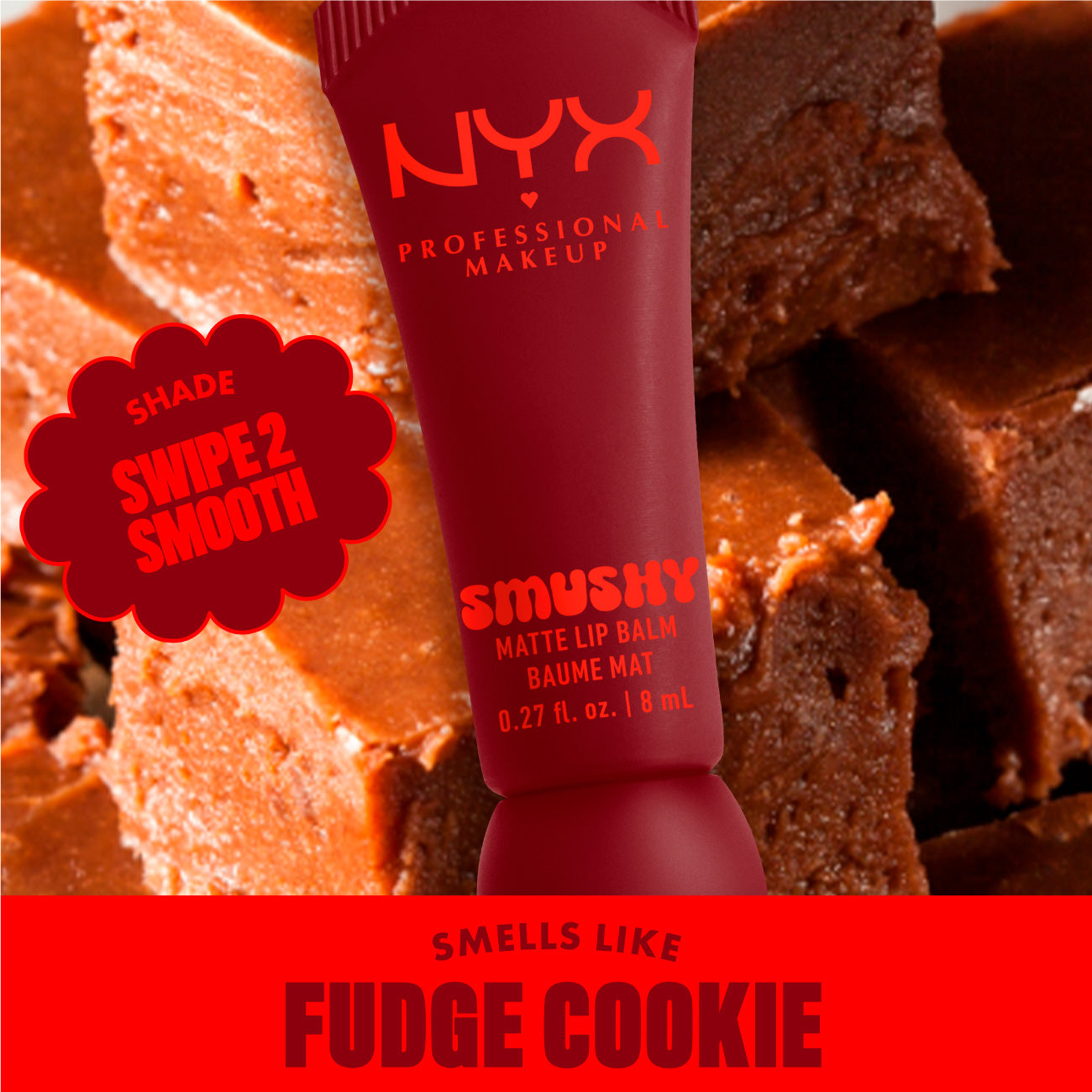 Smushy Matte Lip Balm, Soft Diffused Color, Matte Finish