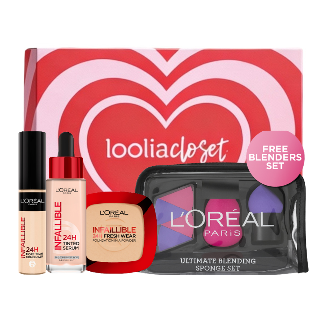 Waterproof Concealer + Tinted Serum +  Foundation + FREE Beauty Blenders At 25% OFF