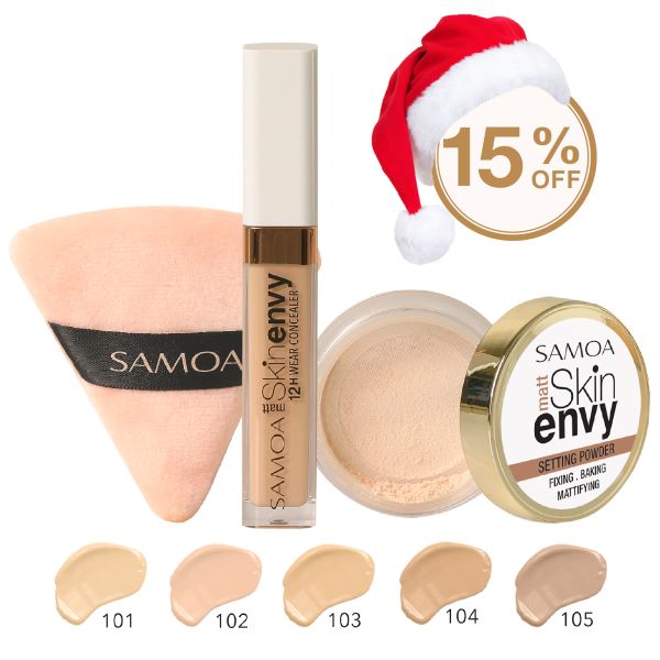 SkinEnvy Concealer + Setting Powder +Touch-up Puff At 15% OFF