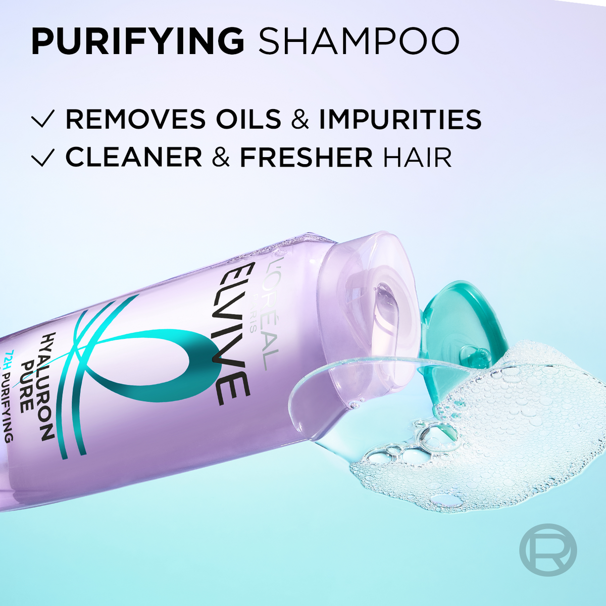 Elvive Hyaluron Pure Purifying Shampoo for Oily Roots And Dehydrated Lengths