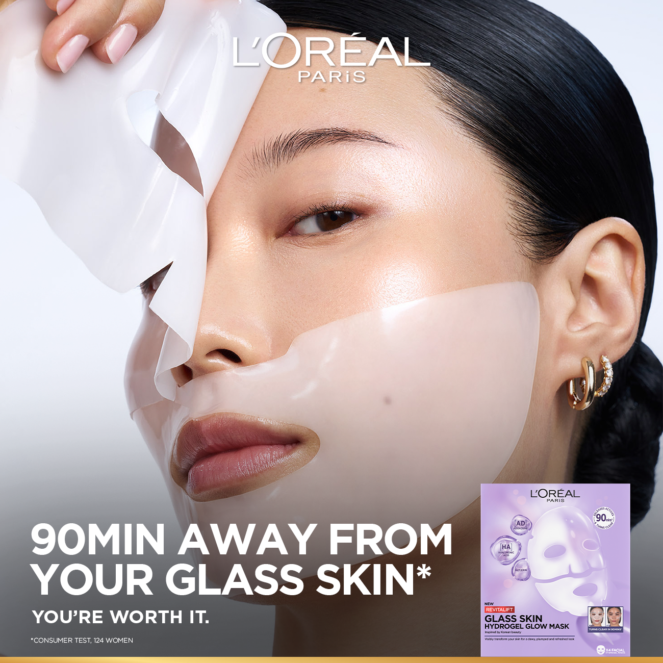 L’Oréal Revitalift Glass Skin Hydrogel Glow Mask