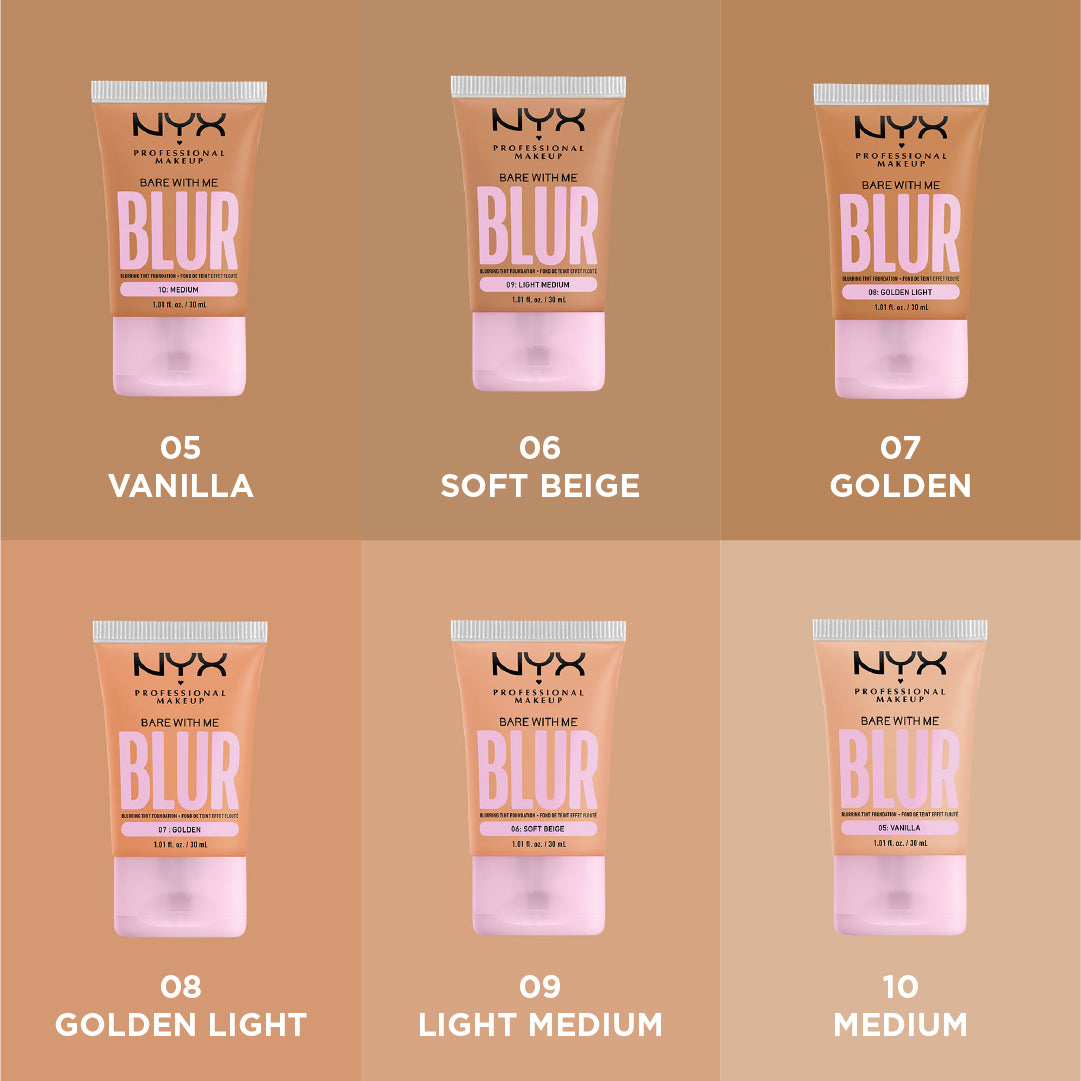 Bare with Me Blur Tint Foundation, Medium Coverage, 12 Hours Hydrating