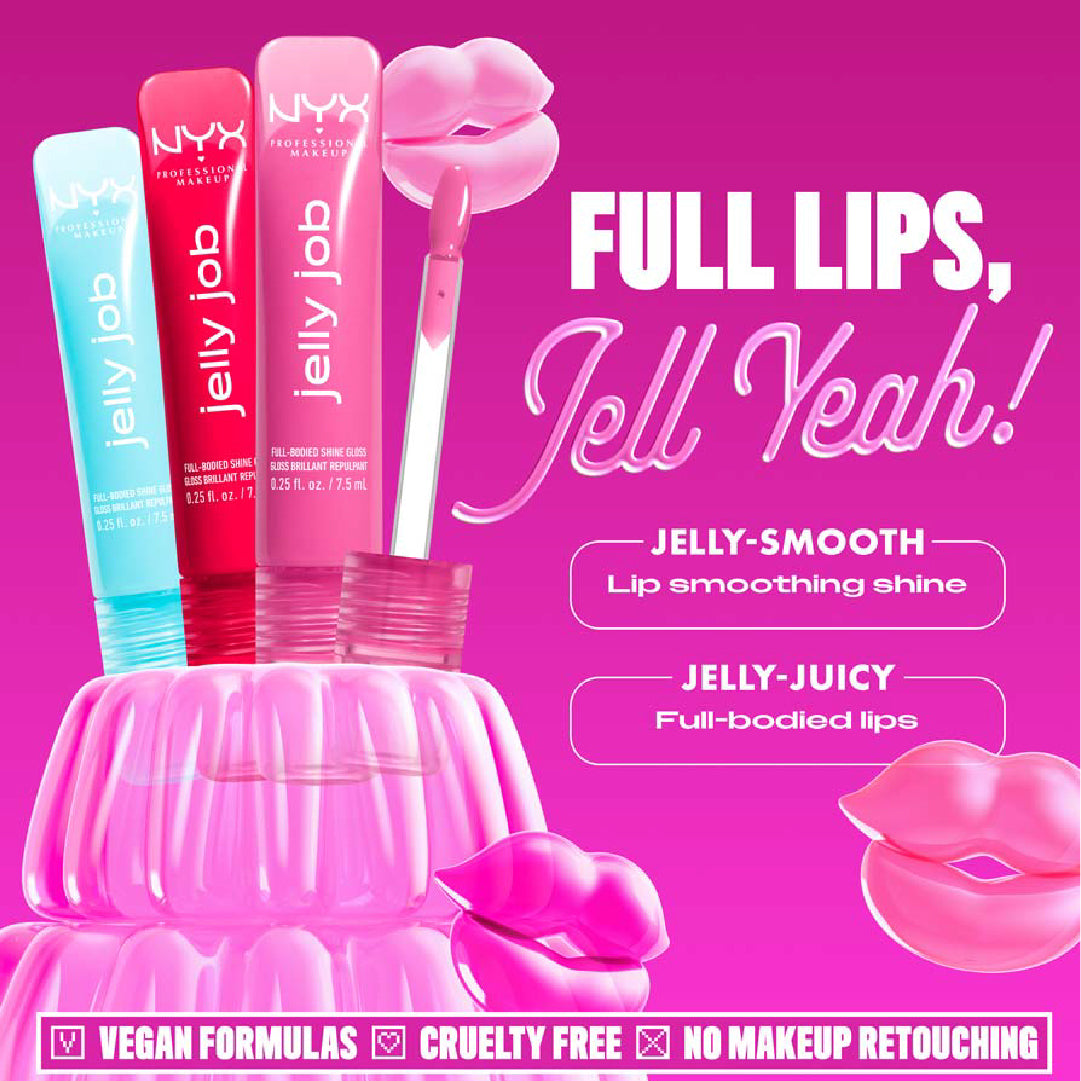 NYX Jelly Job Lip Gloss high-shine hydrating lip tint with cherry oil