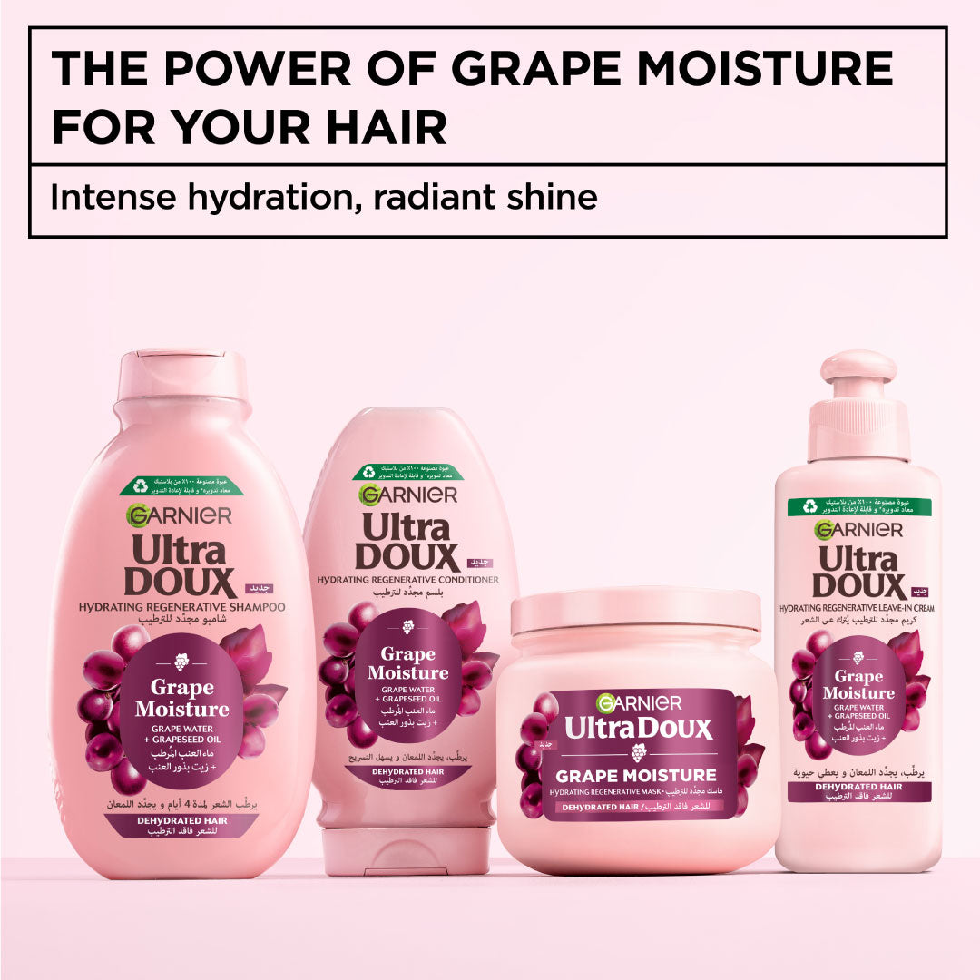 The power of grape moisture for your hair , intense hydration , radiant shine
