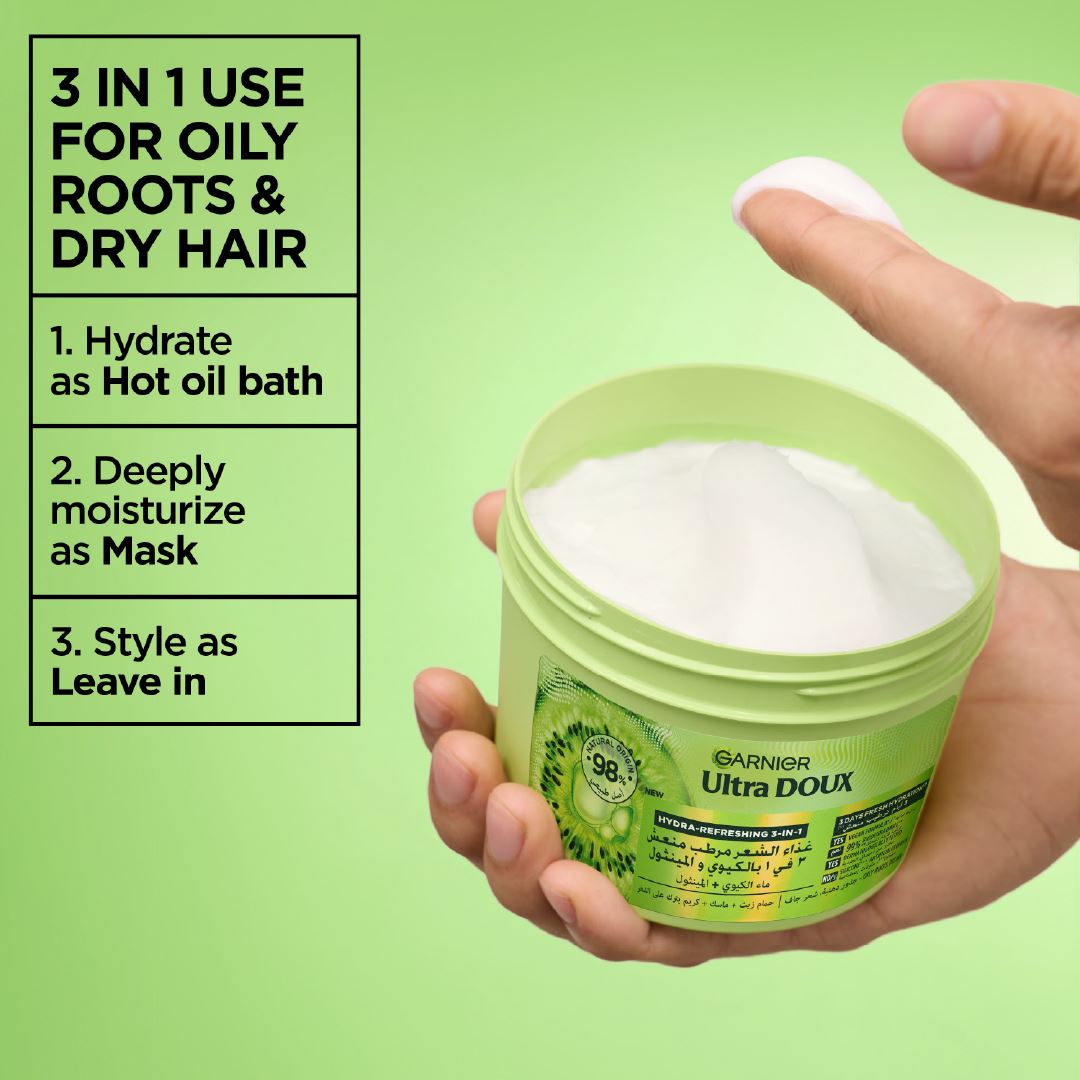 Ultra Doux Hair Food Kiwi Menthol 3in1 Hair Mask