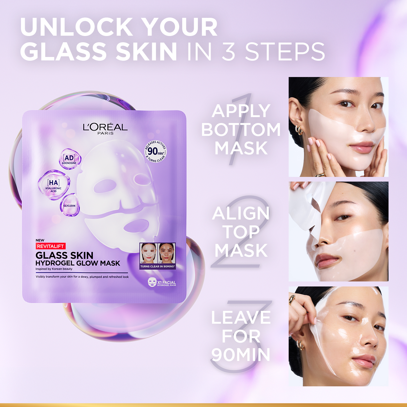 L’Oréal Revitalift Glass Skin Hydrogel Glow Mask