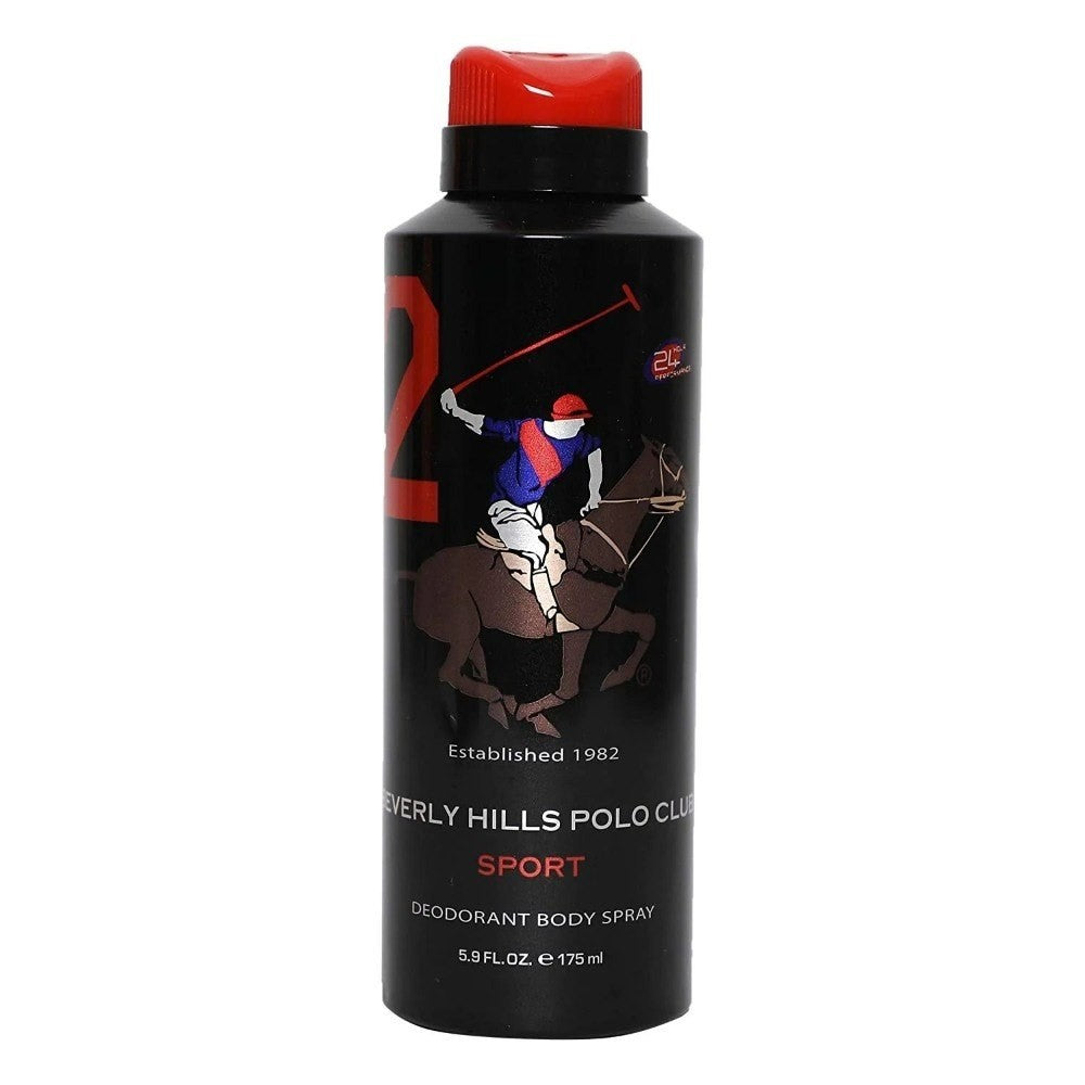 Beverly Hills Polo Club Sports Men Deo 175ml - Two Black | Loolia Closet