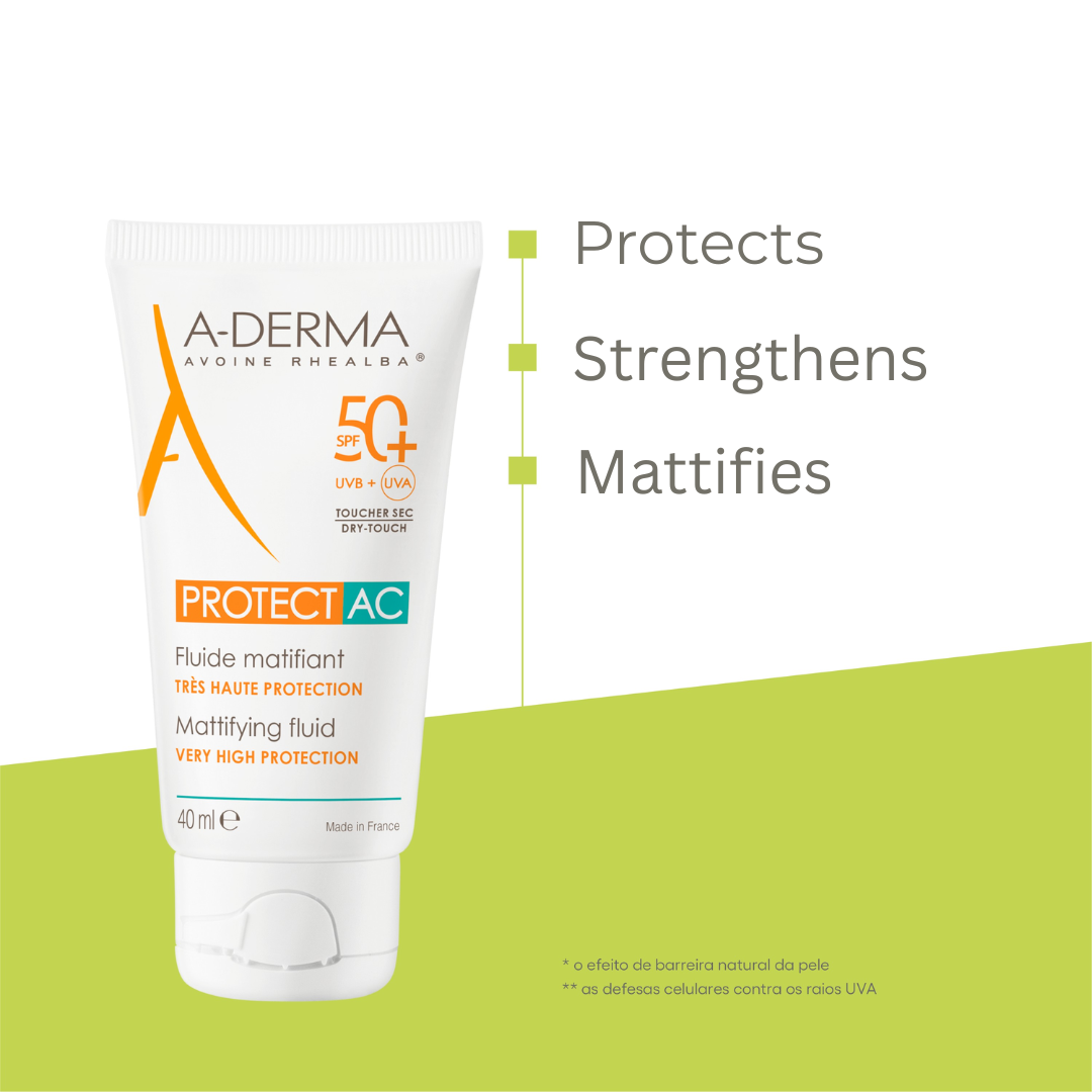 Buy 1 Get 1 Protect AC Mattifying Face Sunscreen Fluid SPF50+ for acne prone skin 40ml