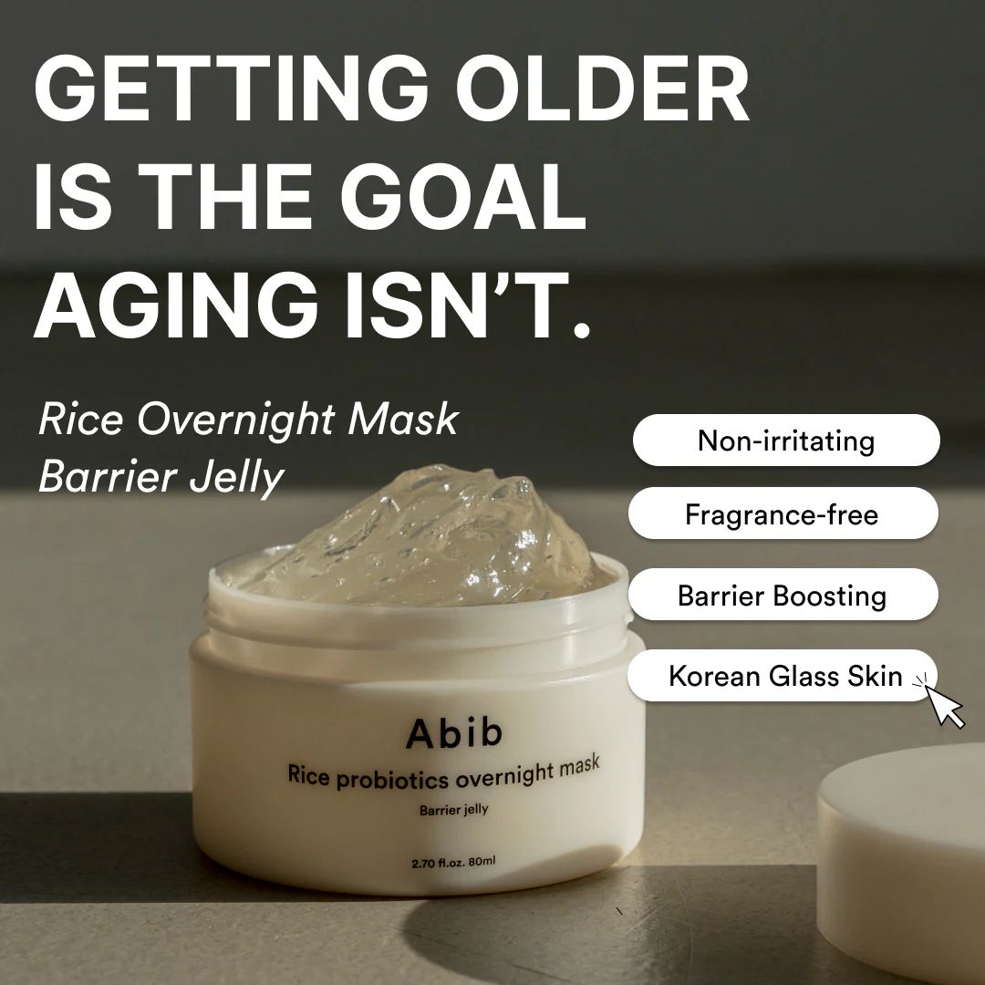 Abib Rice Probiotics Overnight Mask Barrier Jelly Hydrating Care 80 ML