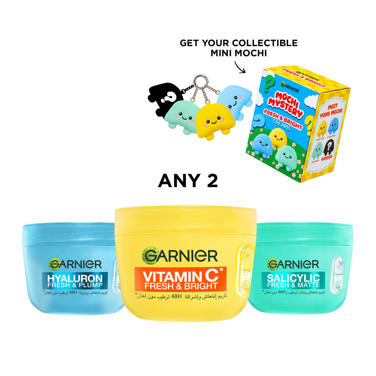 2x Fresh & Bright Creams + FREE Small Plushies Mochi