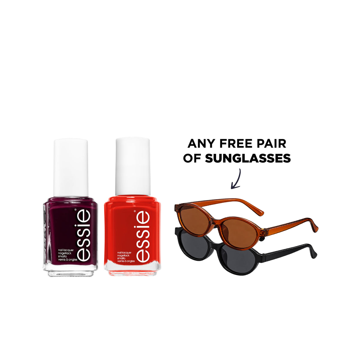 2x Essie Color + FREE Pair Of Sunglasses At 25% OFF
