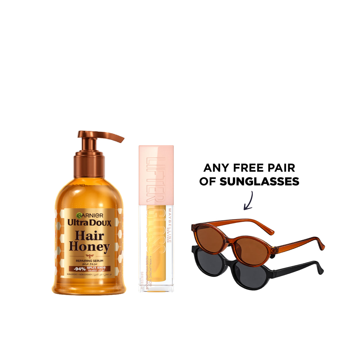 Ultra Doux Hair Honey Repairing Serum + Lifter Gloss + FREE Pair Of Sunglasses At 15% OFF