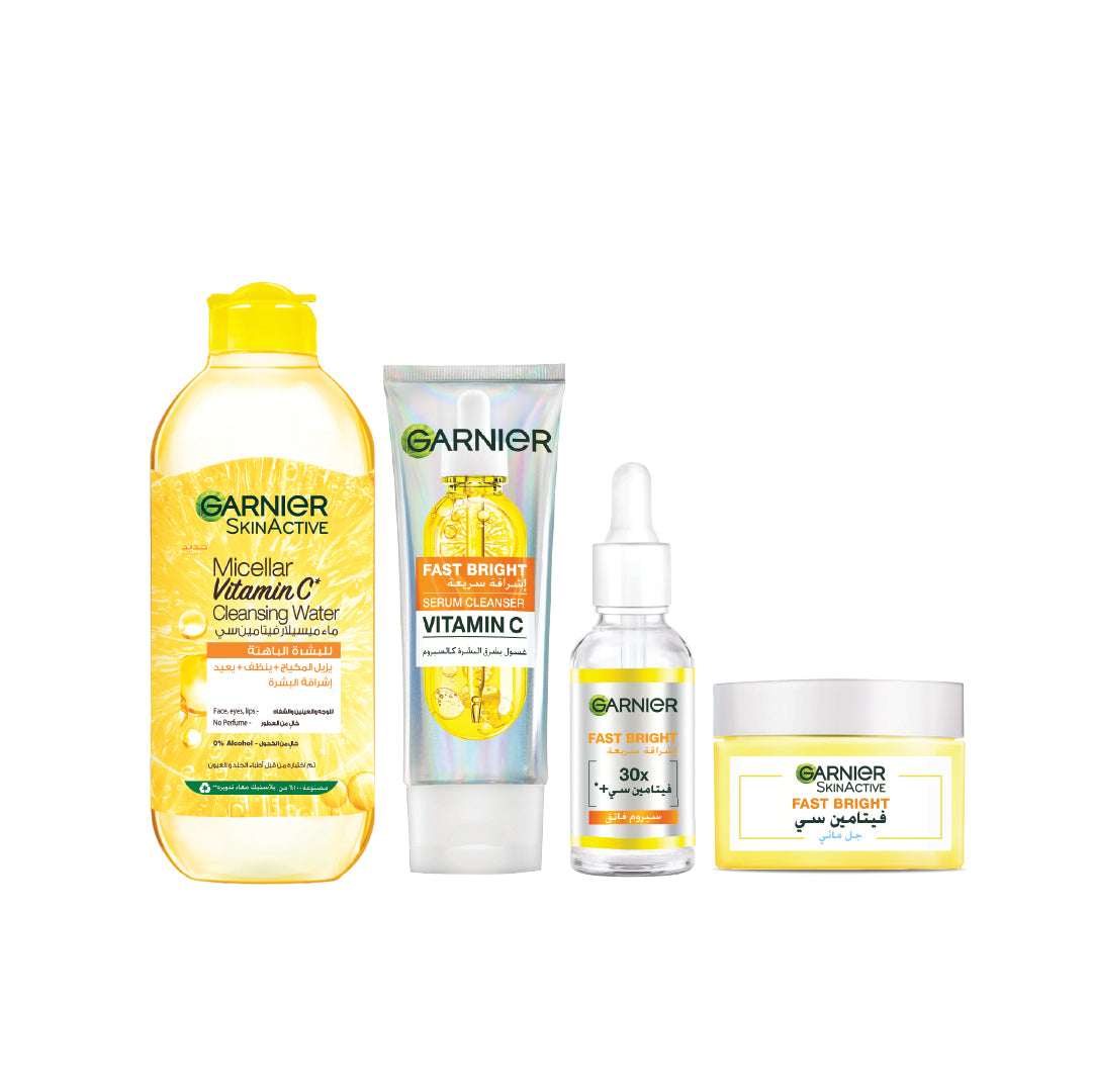 Vitamin C Micellar Water + Fast Bright Serum Cleanser + Day Serum + Moisturizer At 25% OFF