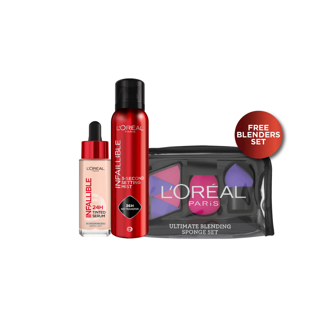 Infallible Tinted Serum + Setting Spray + FREE Beauty Blenders