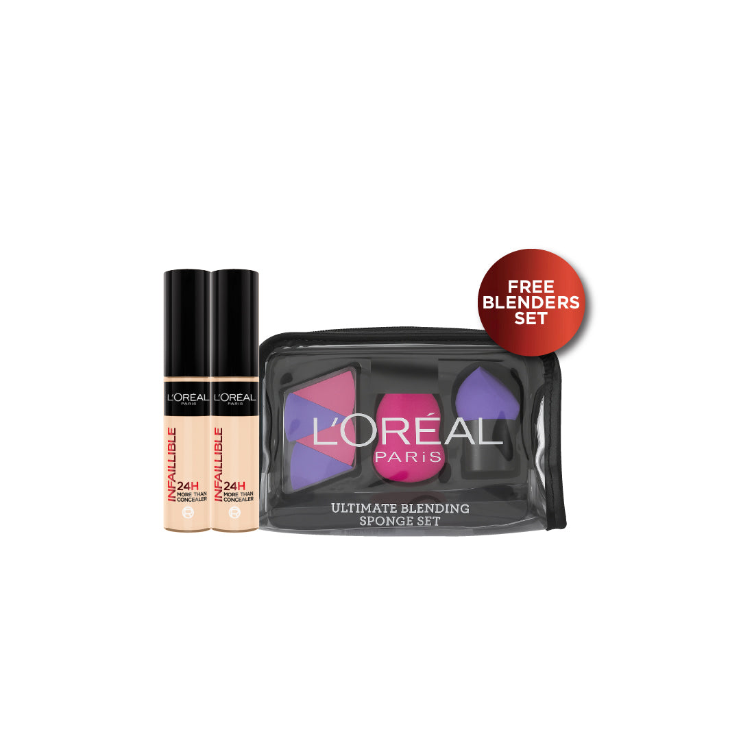 2x Infaillible Full Wear Concealer Waterproof + FREE Beauty Blenders At 20% OFF