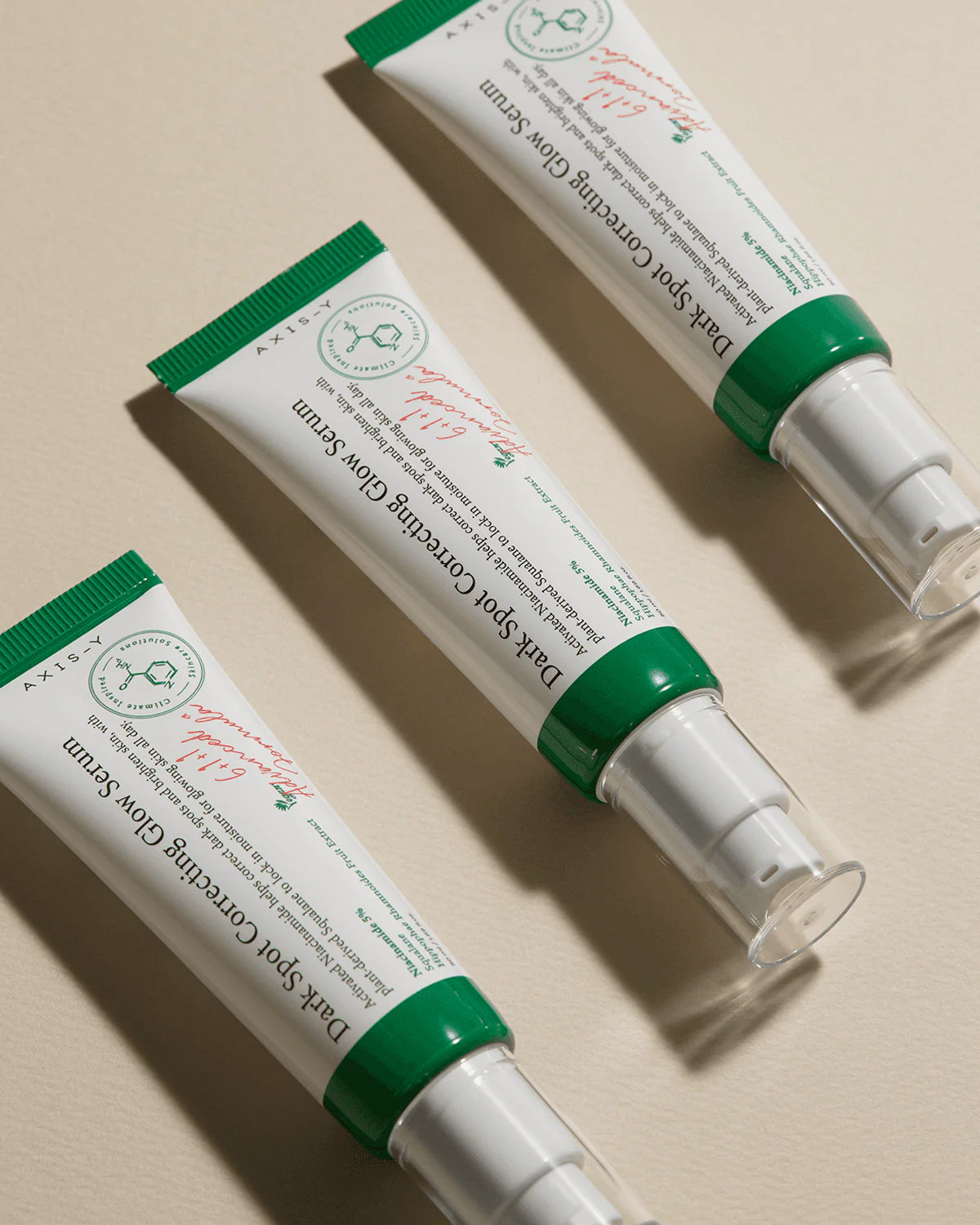 Three tubes of Axis-Y dark spot correcting serum 