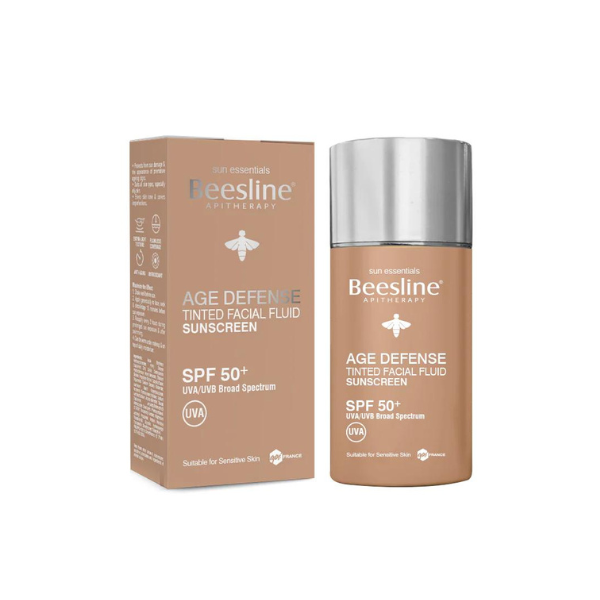 Beesline Age Defense Tinted Facial Fluid Sunscreen SPF 50 | Loolia Closet