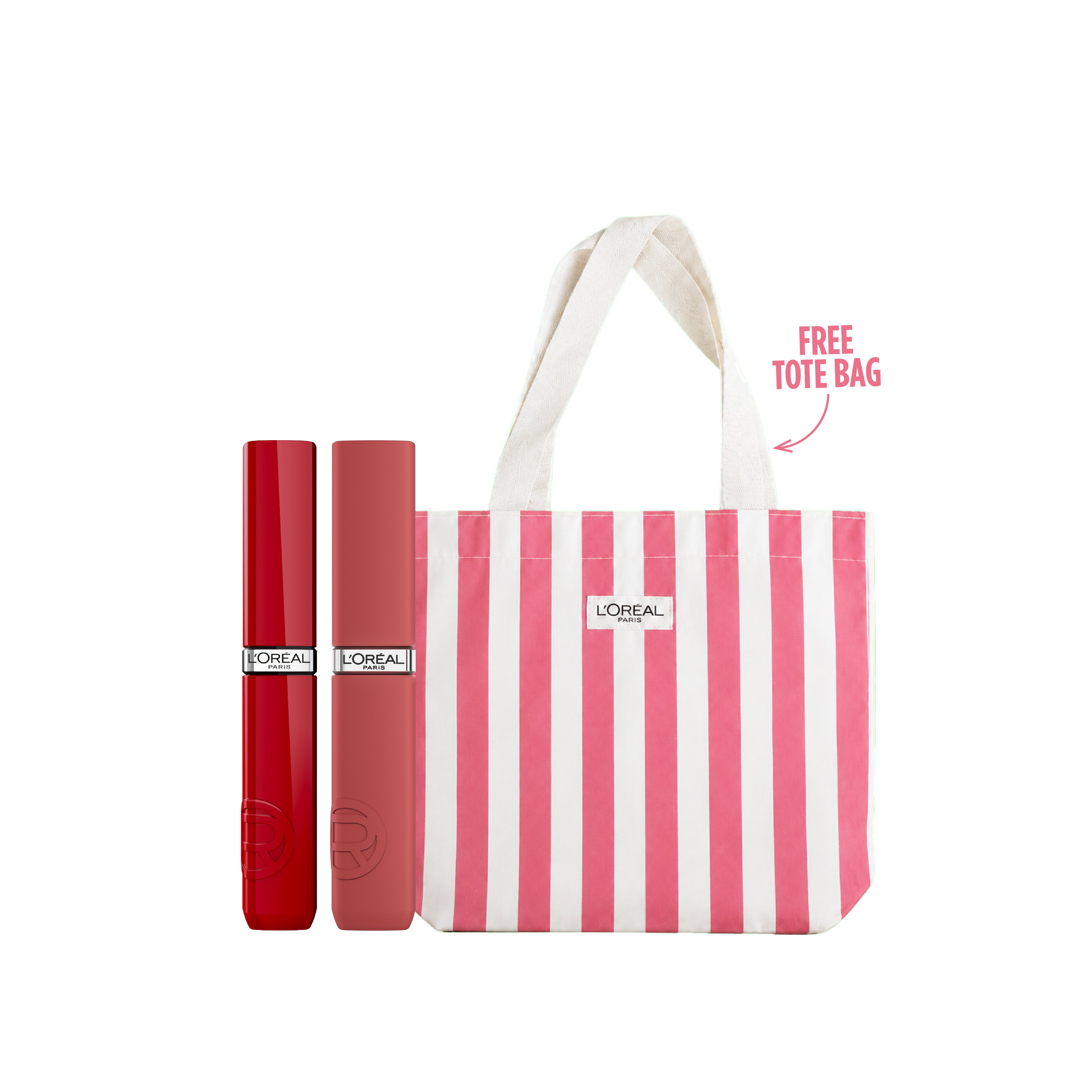 Infallible Laque Resistance Liquid Lipstick + Infallible Matte Resistance Liquid Lipstick + FREE Tote Bag At 20% OFF