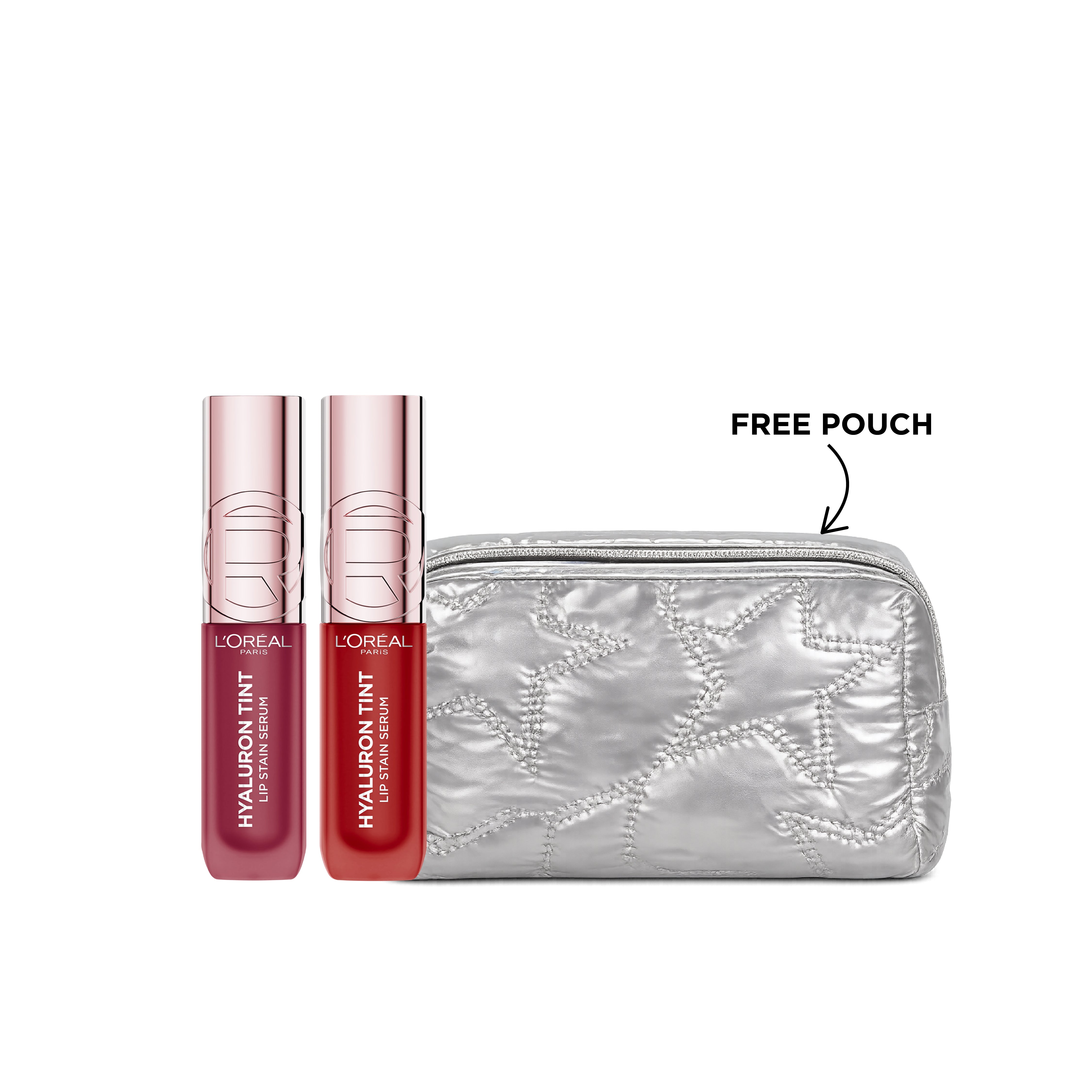 2x Hyaluron Tint Lip Stain Serum + FREE Pouch