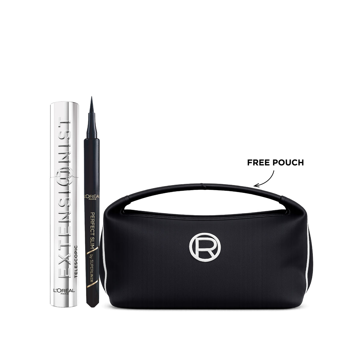 Telescopic Extensionist Mascara + Perfect Slim Eyeliner + FREE Pouch At 20% OFF