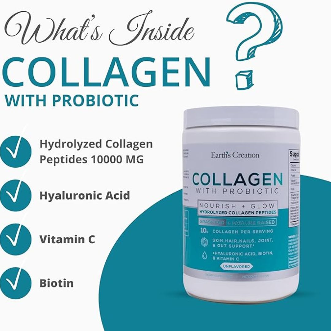 Earth’s Creation Grass-fed Collagen with Probiotic