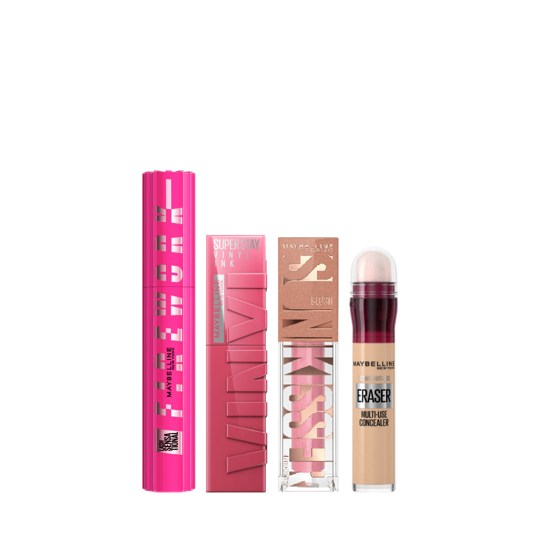 Firework Mascara + Sunkisser Blush + Instant Age Rewind Eraser + Vinyl Ink Lipstick At 25% OFF