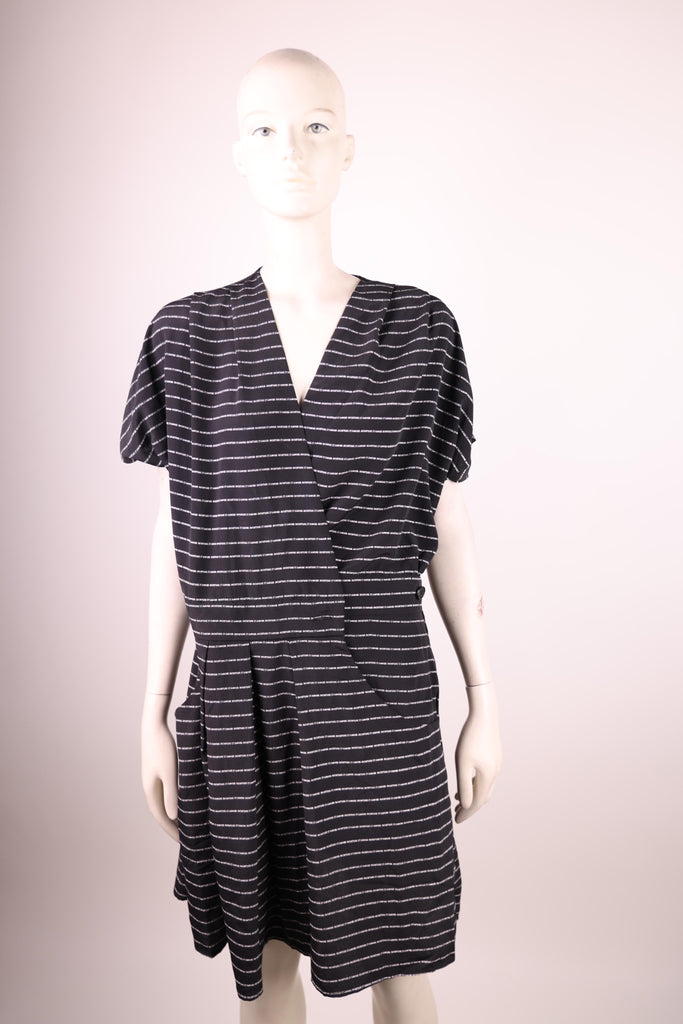 FRNCH Frnch stripped black and white dress | Loolia Closet