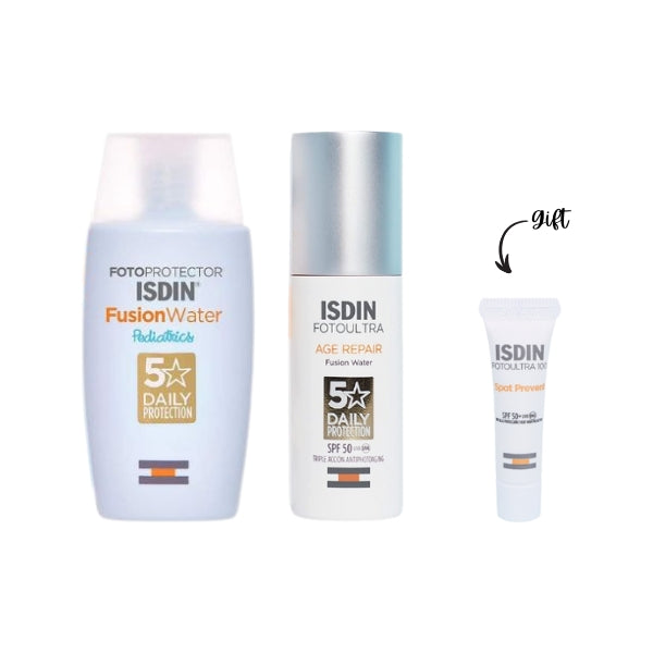 ISDIN Foto Ultra Age Repair Fluid SPF 50 + Foto Protector Fusion Water + FREE Gift | Loolia Closet
