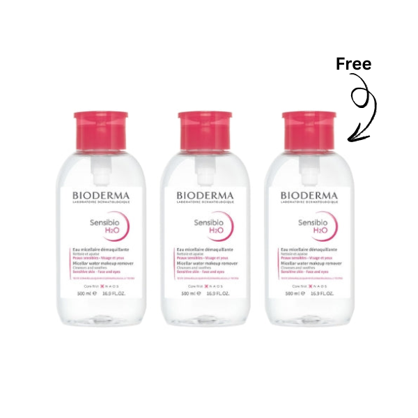2 x Sensibio H2O Eau Micellaire Demaquillant + 1 Free Full Size