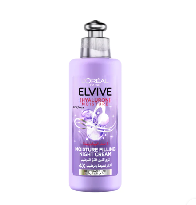 L'Oréal Paris Elvive Hyaluron Moisture Filling Night Cream For Dehydrated Hair- For 4x More Hydrated Hair | Loolia Closet