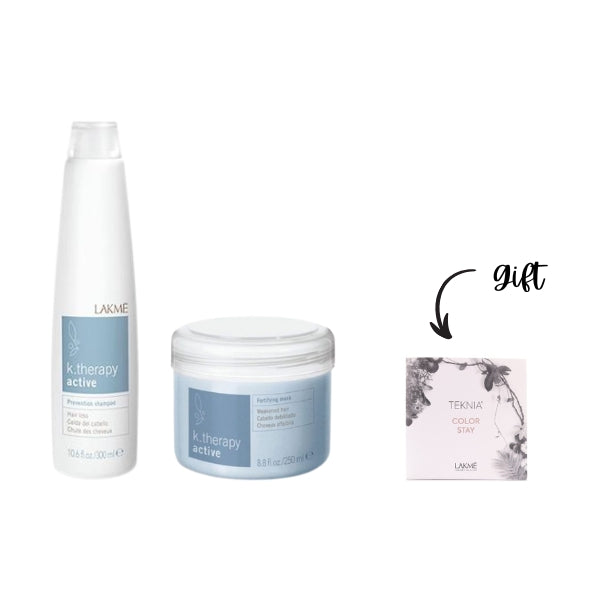 Lakmé K.Therapy Active Hair Loss Shampoo 300ML + Active Fortifying Mask 250ML + FREE Shampoo Sheet | Loolia Closet