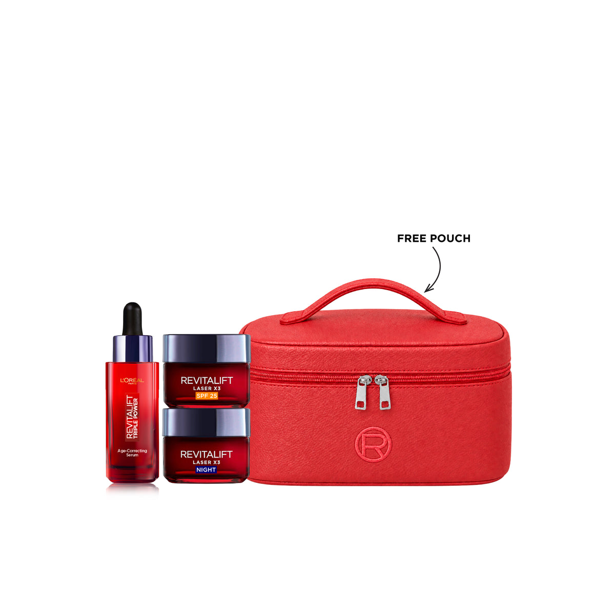 Revitalift Triple Power Age-Correcting™ Serum + Day Cream + Night Cream + FREE Pouch At 20% OFF