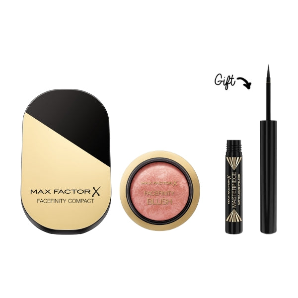 Facefinity Compact Foundation + Crème Puff Blush + FREE Eyeliner