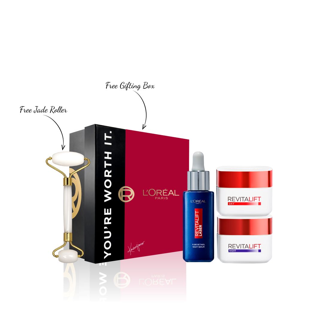 Retinol Night Serum 30 ML + Revitalift Day Cream 50 ML + Night Cream 50 ML + FREE Gifts At 20% OFF